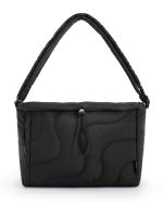 Sac Fourre-tout Rembourré Noir Fermeture Cordon