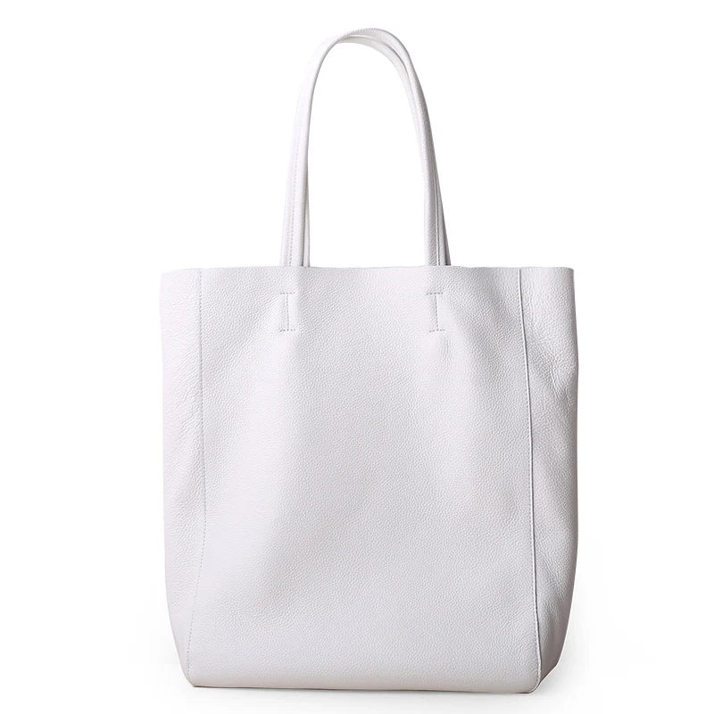 Sac Fourre-tout Cuir Vache Souple Épuré