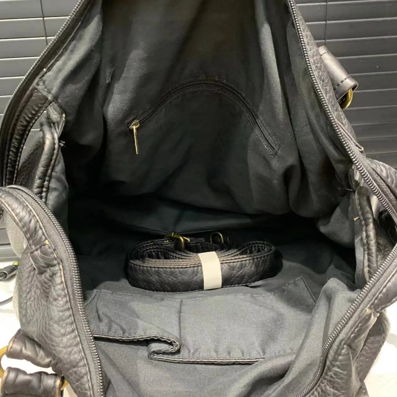 Sac Fourre-tout Moto Effet Cuir Lavé