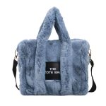 Sac Fourre-tout Peluche Bleu Femme Décontracté