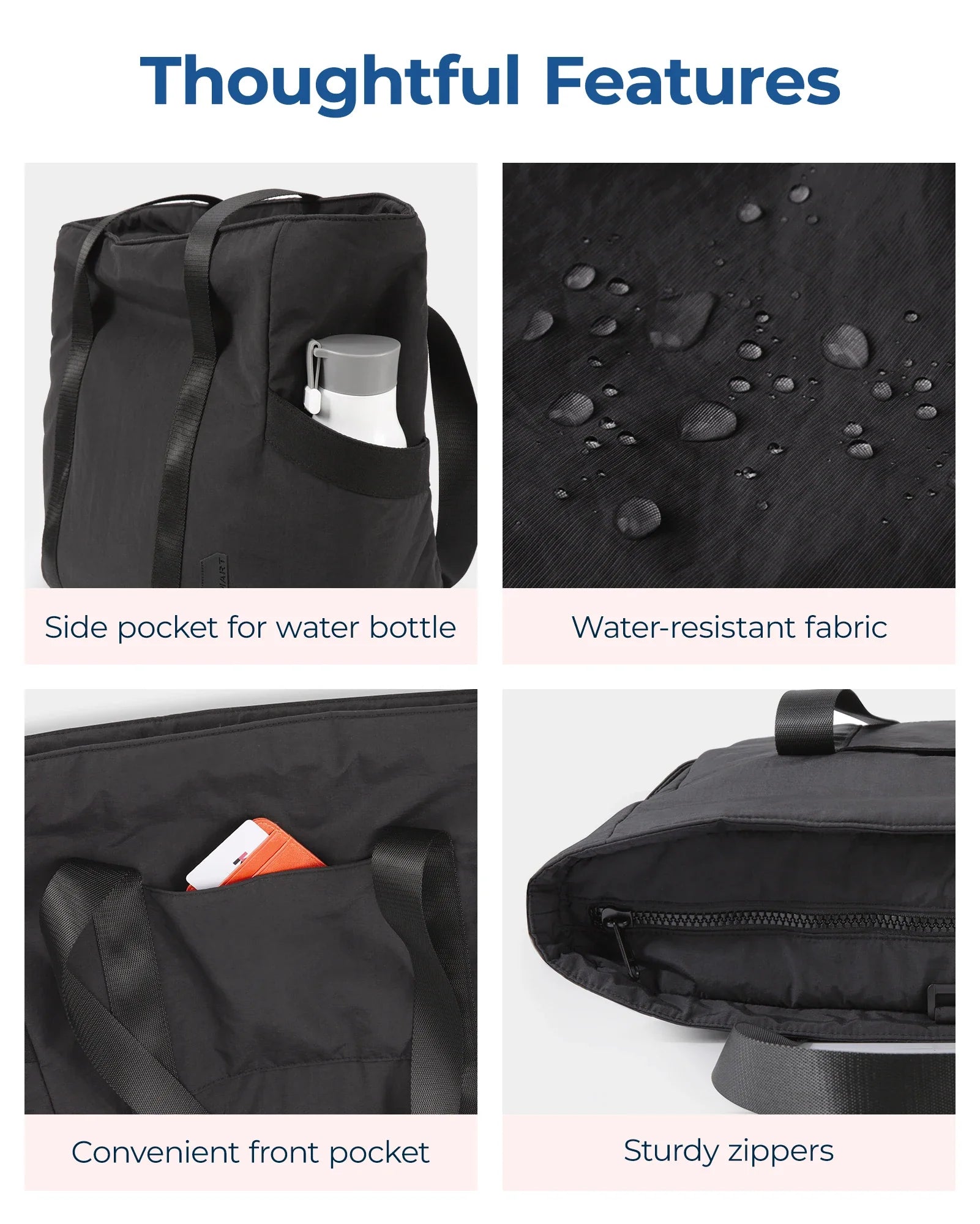 Sac Fourre-tout Spacieux Portable Polyester