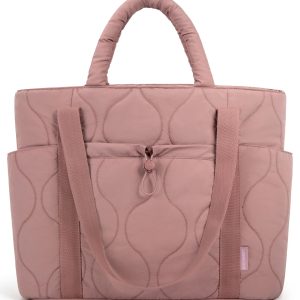 Sac Fourre-tout Matelassé Doux Rose