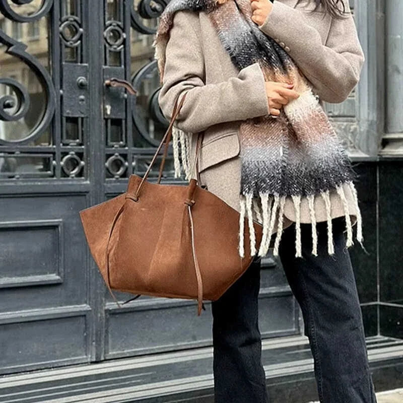Sac Fourre-tout Seau Doux Frotté Élégant