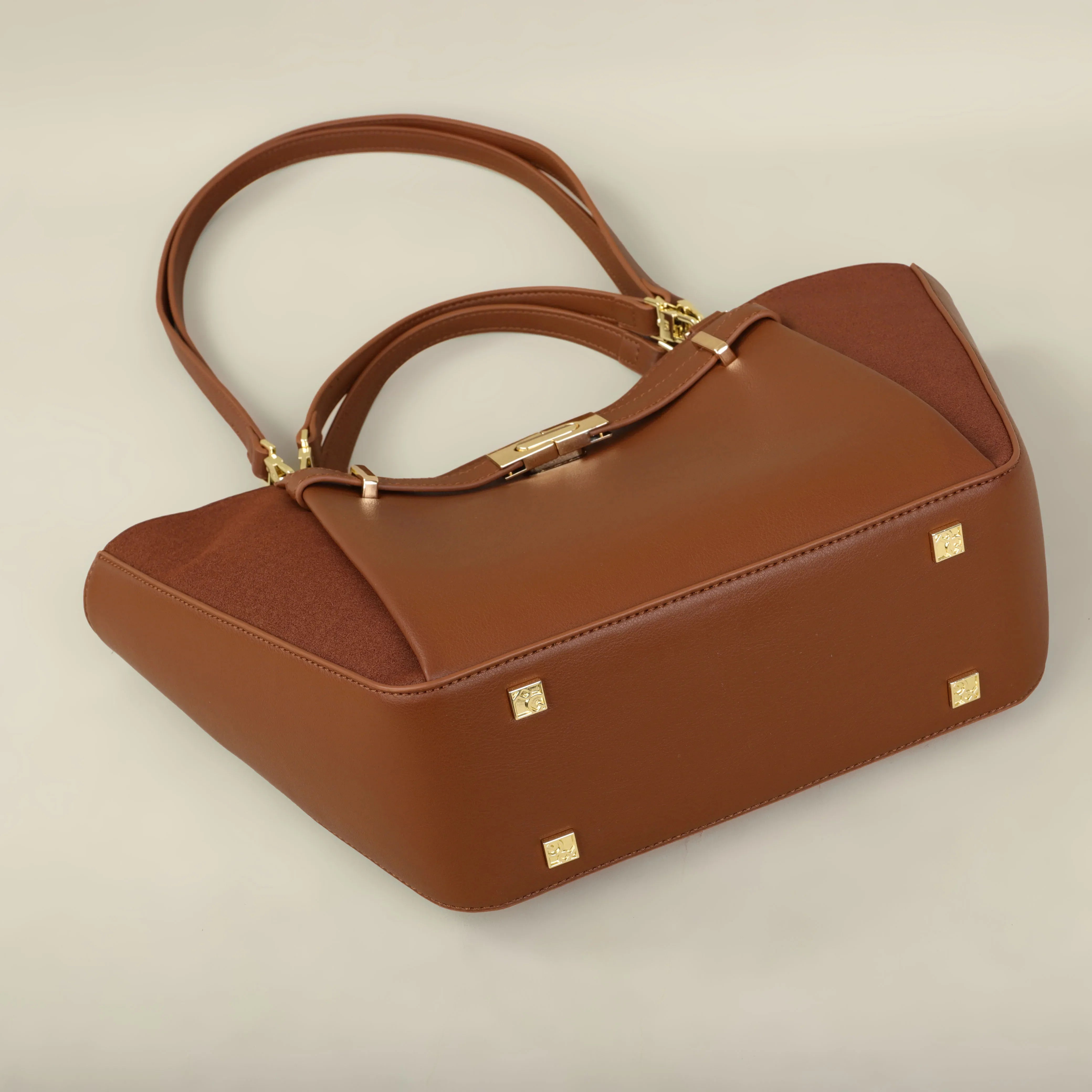 Sac Fourre-tout Prune Géométrique Doux Femme