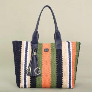 Sac Fourre-tout Rayé Coloré Polyester