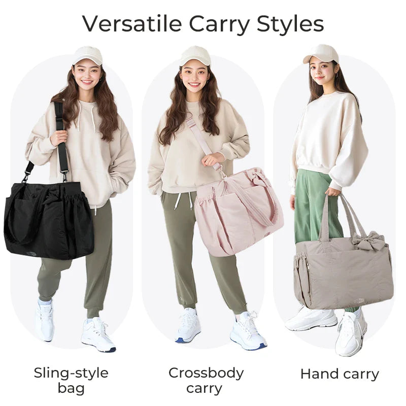 Sac Fourre-tout Matelassé Nœud Chic
