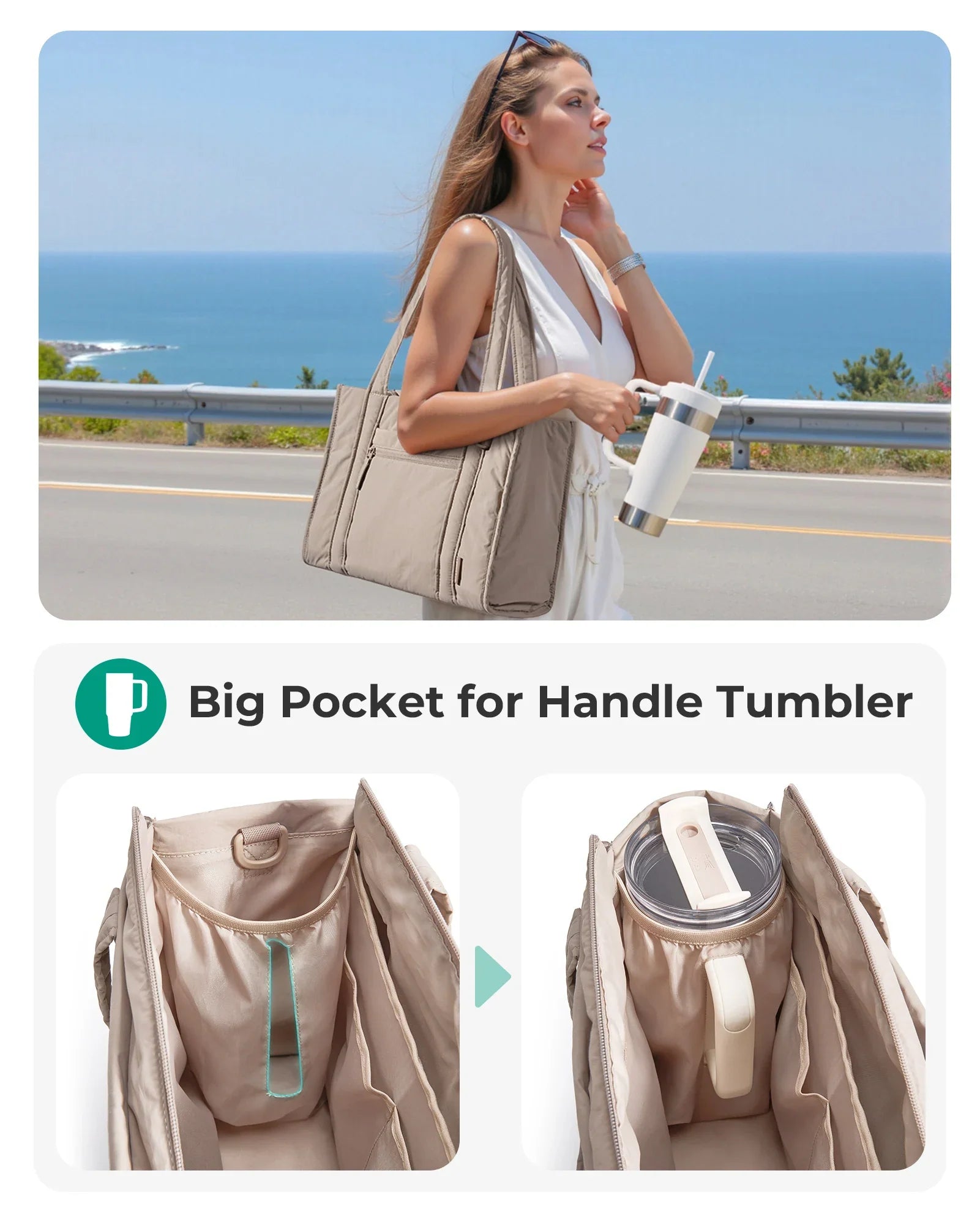 Sac Fourre-tout Structuré Polyester Léger