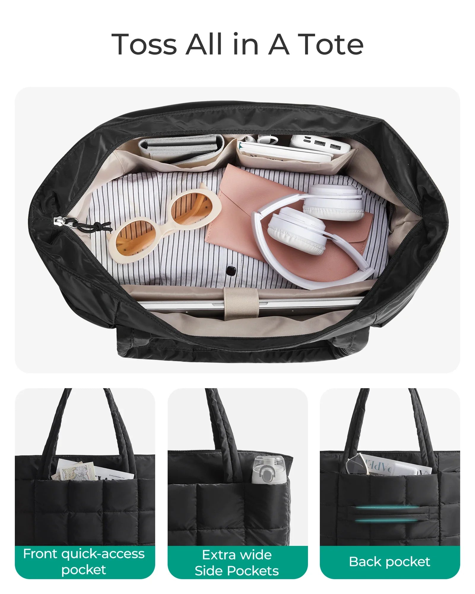 Sac Fourre-tout Extensible Imperméable Décontracté