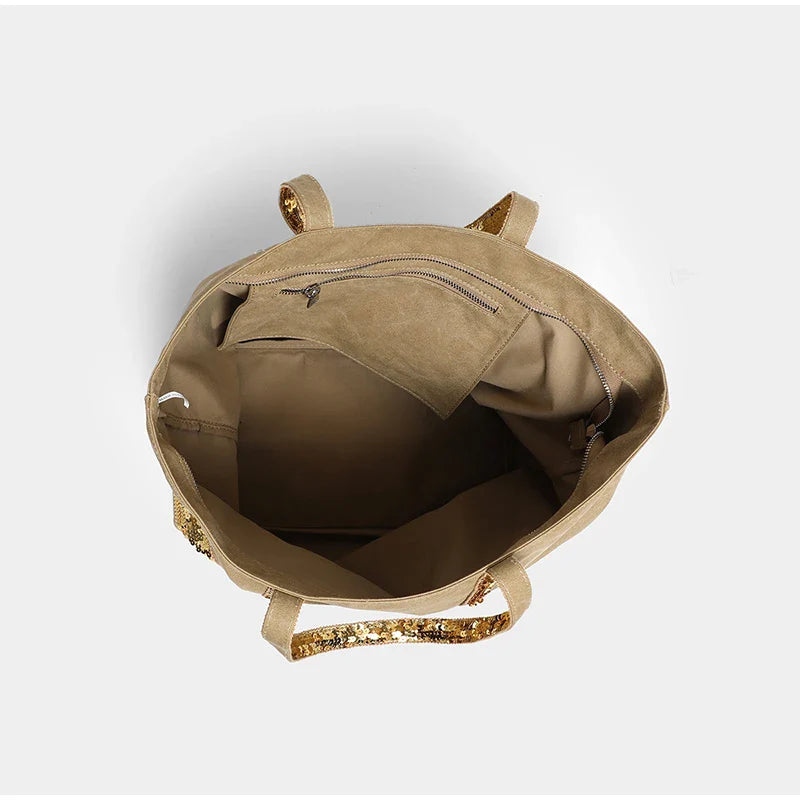 Sac Fourre-tout Canvas Paillettes Scintillantes