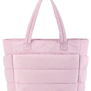 Sac Fourre-tout Gonflé Polyester Rose Clair