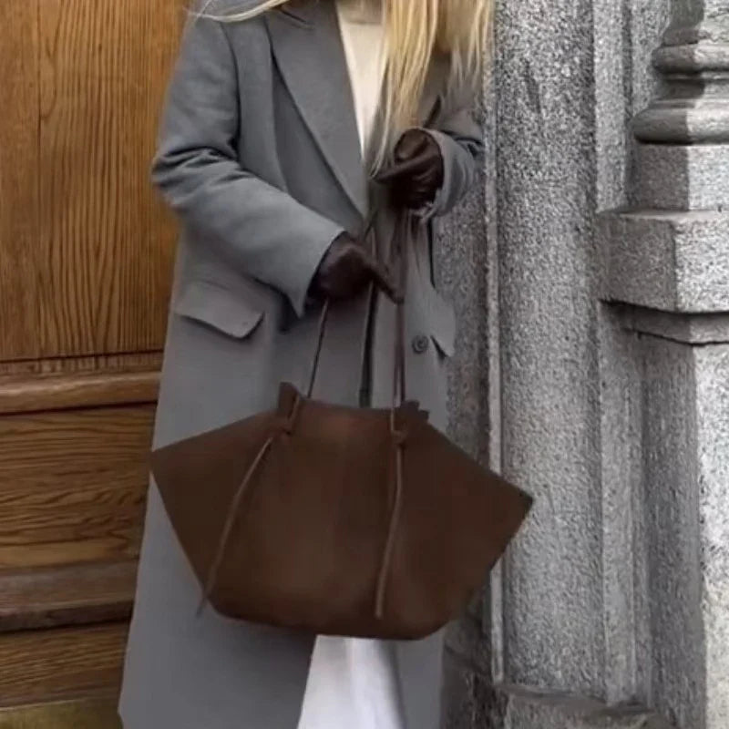 Sac Fourre-tout Femme Imitation Daim Ailée