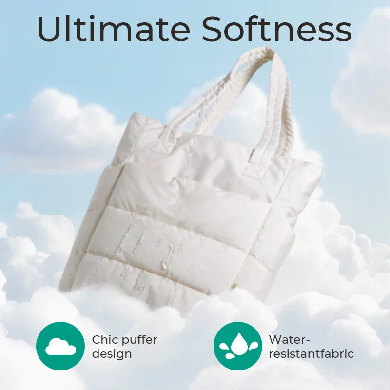Sac Fourre-tout Doudoune Blanc Cassé