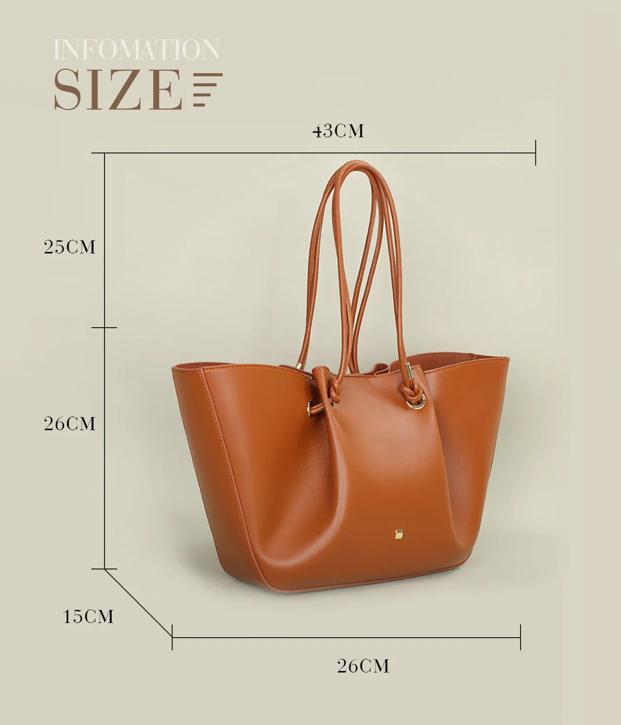 Sac Fourre-tout Similicuir Grande Capacité Classique