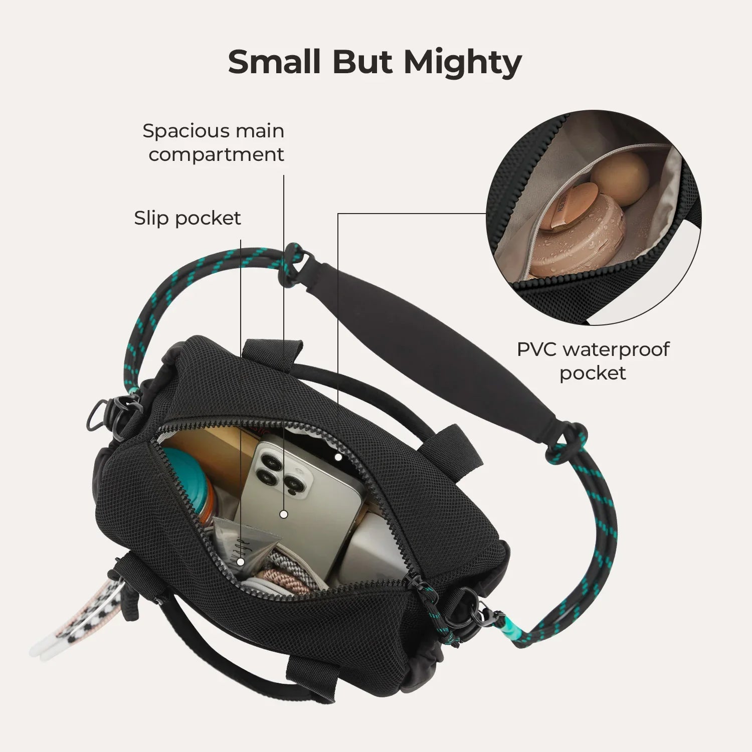 Sac Fourre-tout Compact Organisé Bandoulière