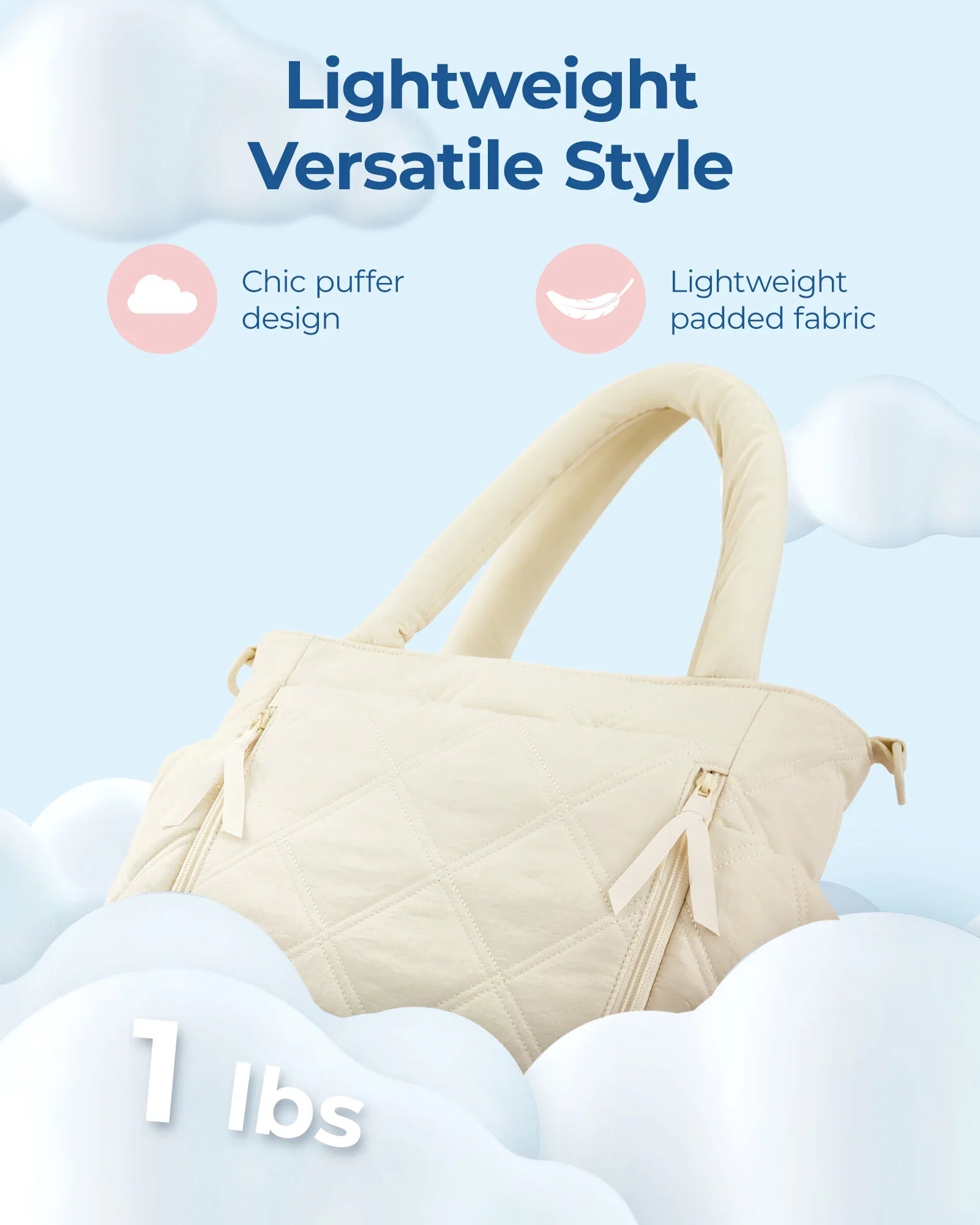 Sac Fourre-tout Commuting Poches Zippées Pratiques
