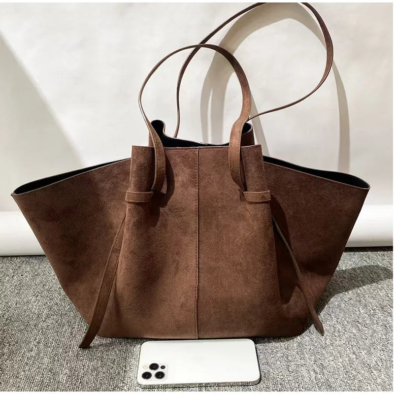 Sac Fourre-tout Seau Doux Frotté Élégant