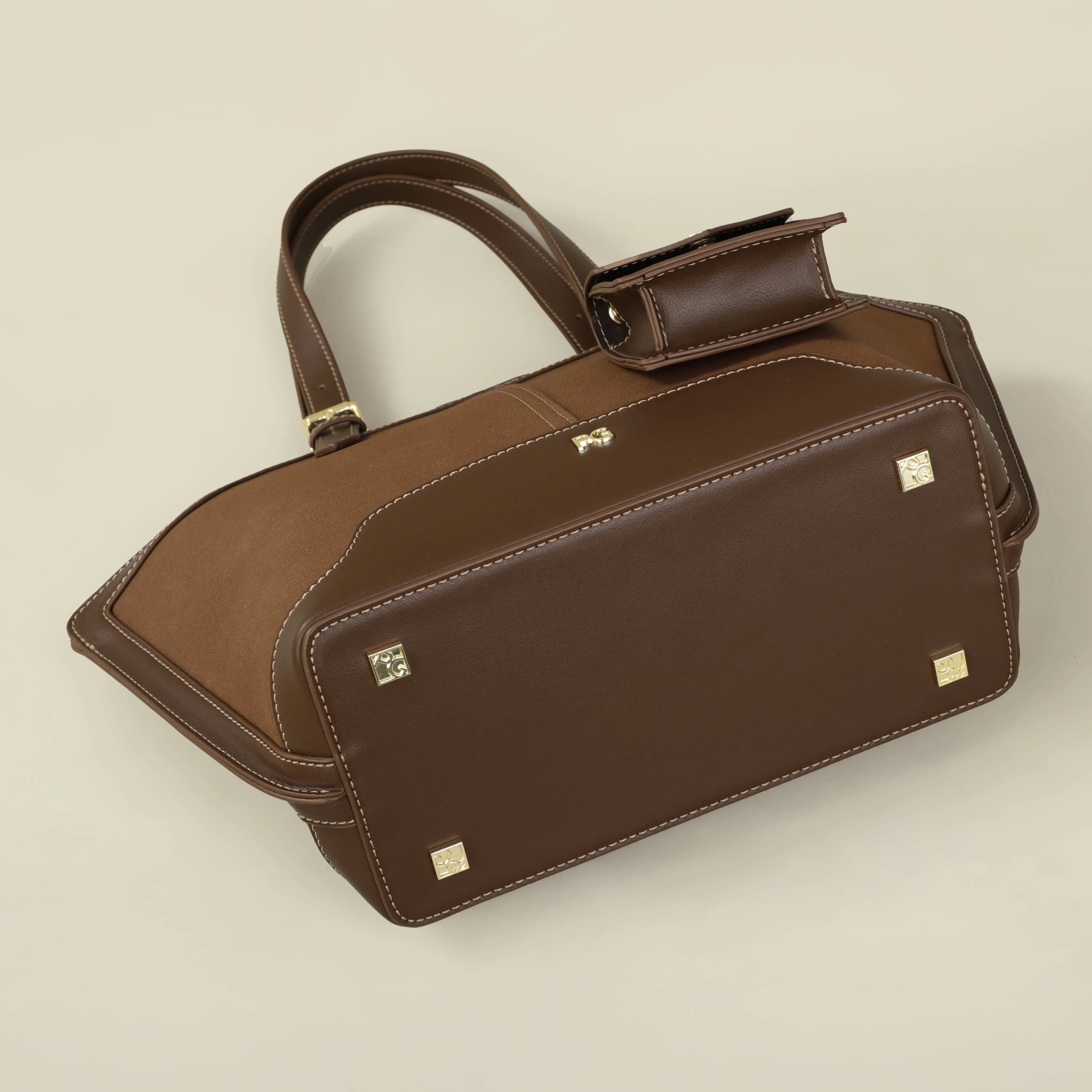 Sac Fourre-tout Femme Coton Structuré Bicolore