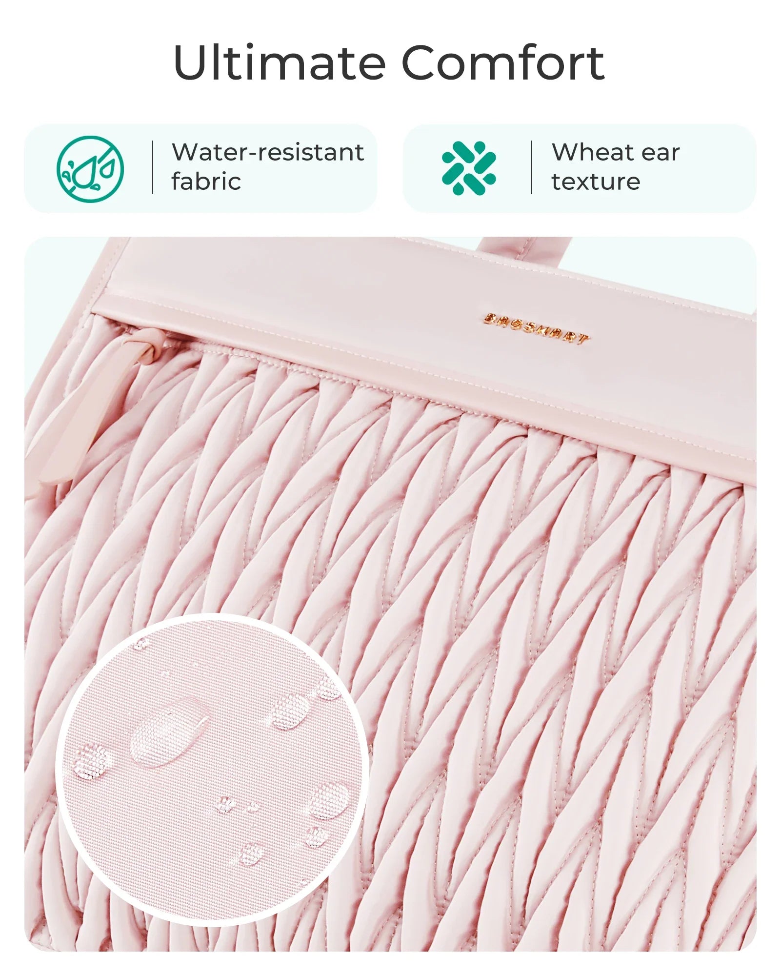 Sac Fourre-tout Rose Poudré Structuré