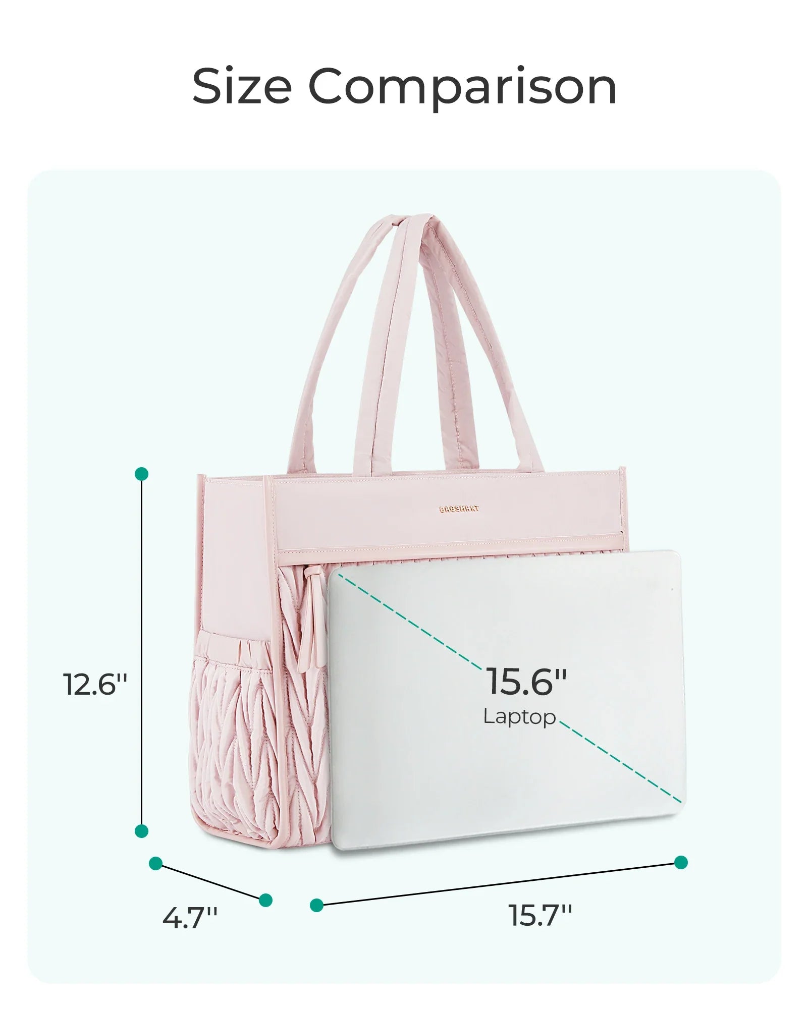 Sac Fourre-tout Rose Poudré Structuré