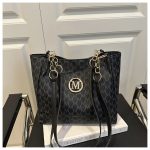 Sac Fourre-tout Femme Motifs M Chaînes Dorées