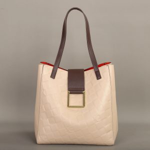 Sac Fourre-tout Femme Similicuir Bicolore Tendance