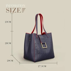 Sac Fourre-tout Pêche Similicuir Texturé Élégant