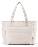 Sac Fourre-tout Gonflé Polyester Crème