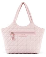 Sac Fourre-tout Piqué Rose Poudré Compartiment
