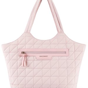 Sac Fourre-tout Piqué Rose Poudré Compartiment