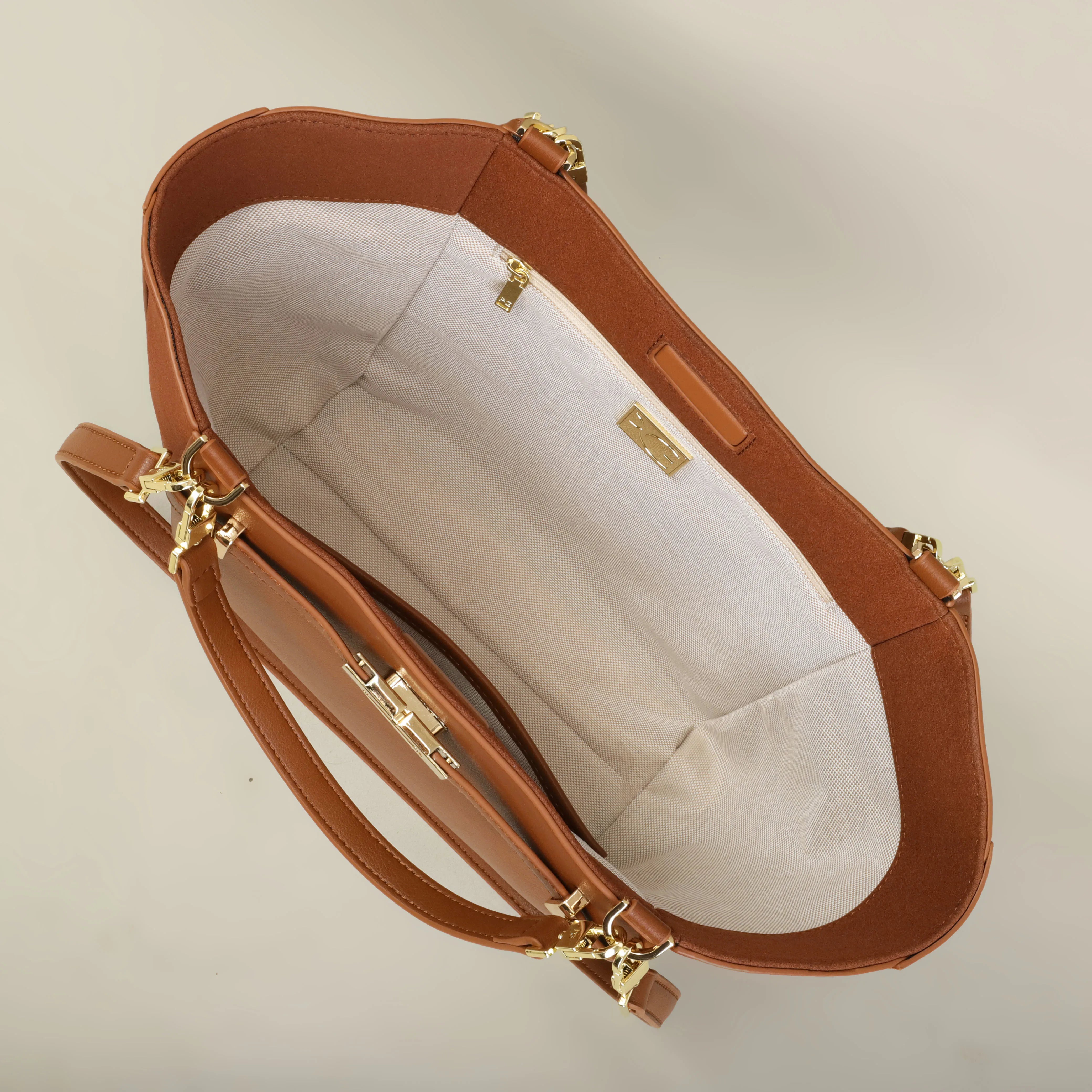 Sac Fourre-tout Prune Géométrique Doux Femme