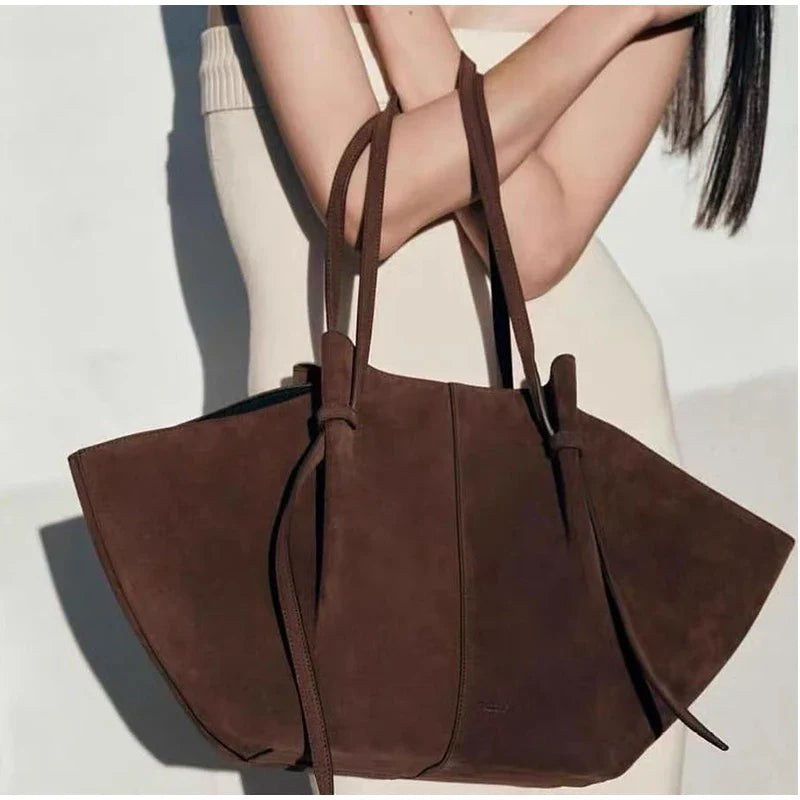 Sac Fourre-tout Chic Effet Daim Ailée