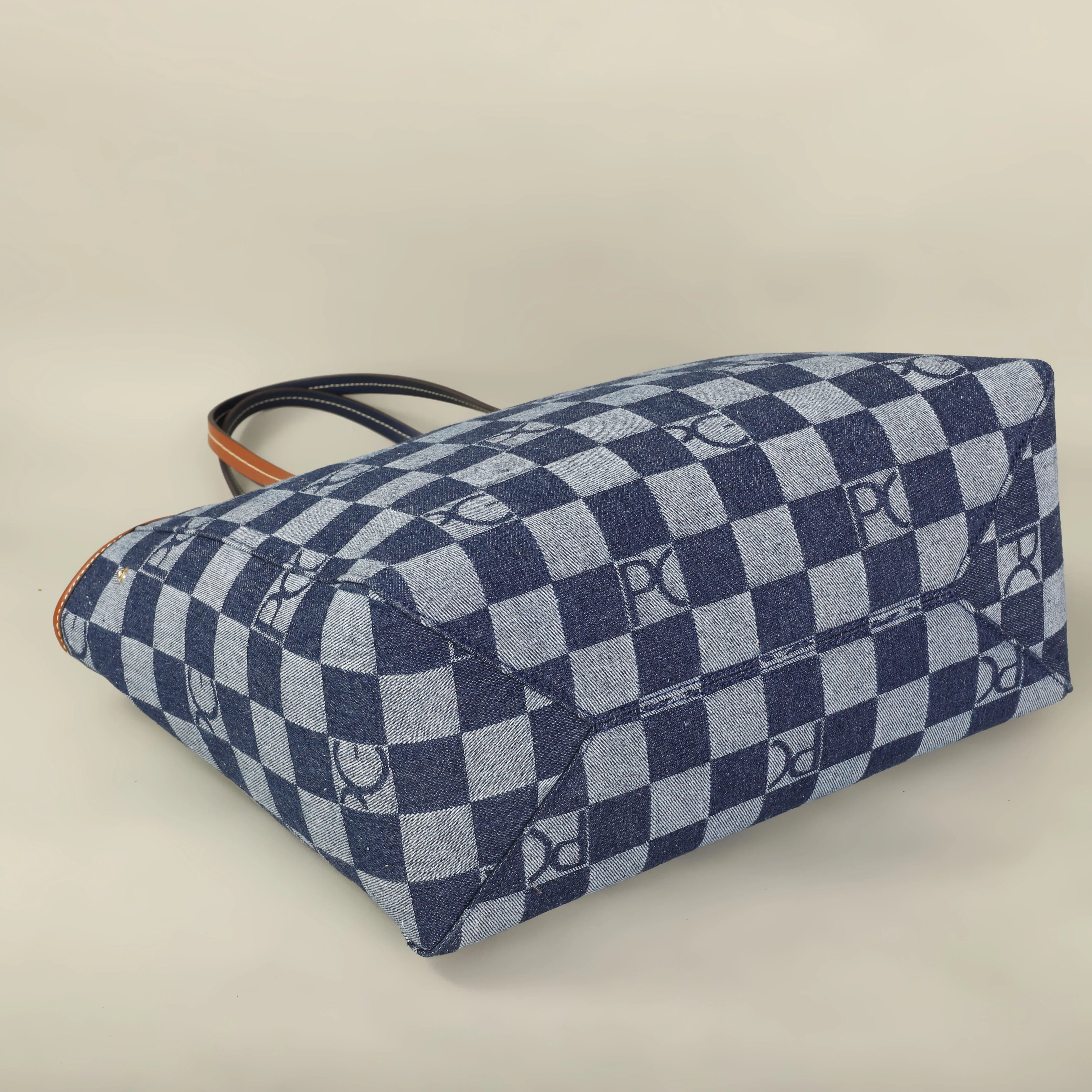 Sac Fourre-tout Décontracté Bleu Motifs Géométriques