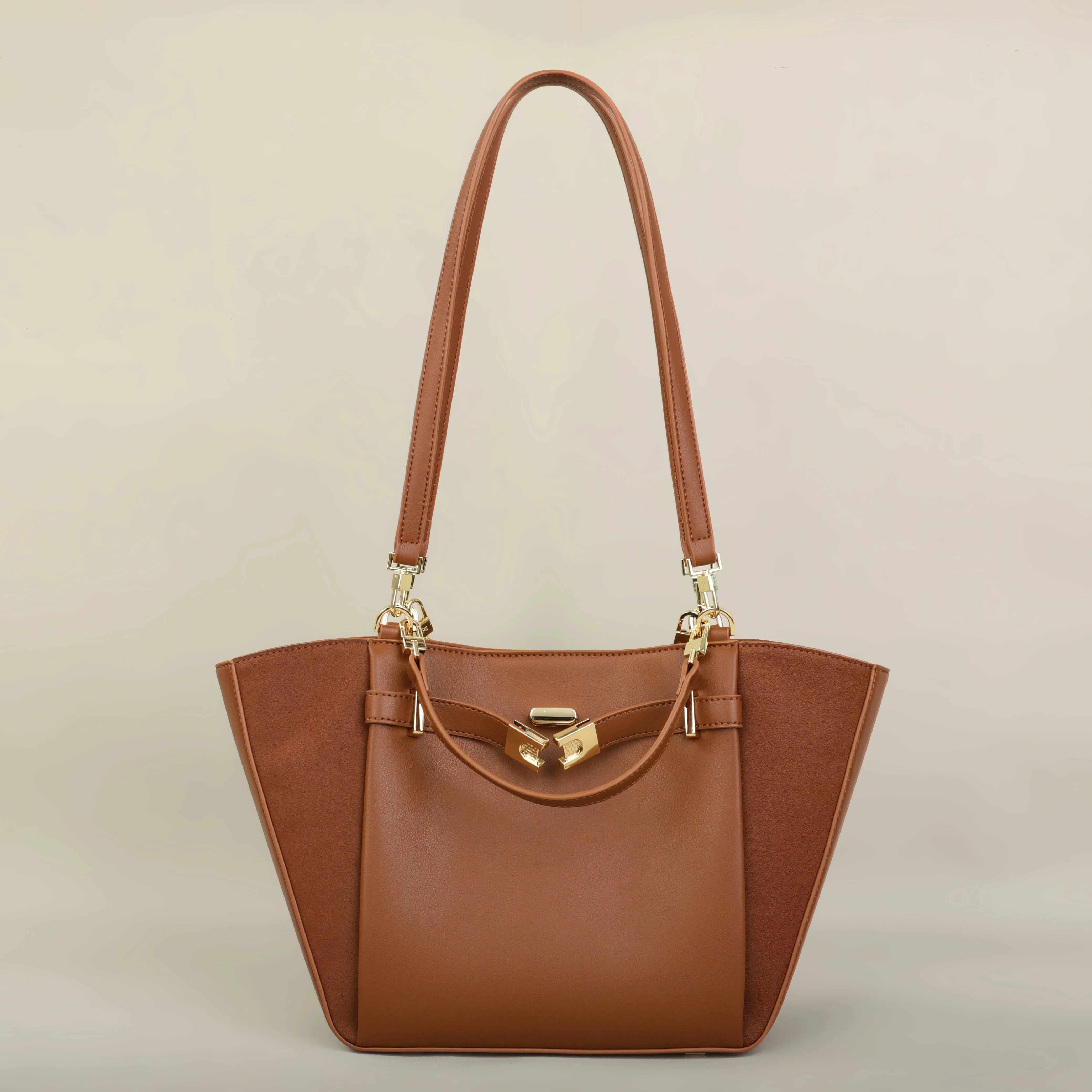 Sac Fourre-tout Prune Géométrique Doux Femme