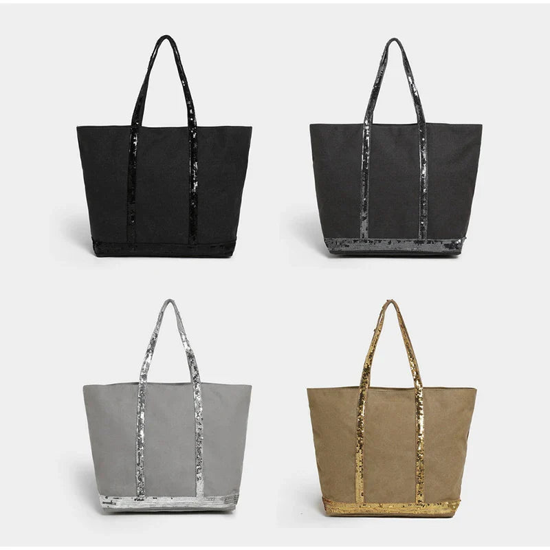 Sac Fourre-tout Canvas Paillettes Scintillantes