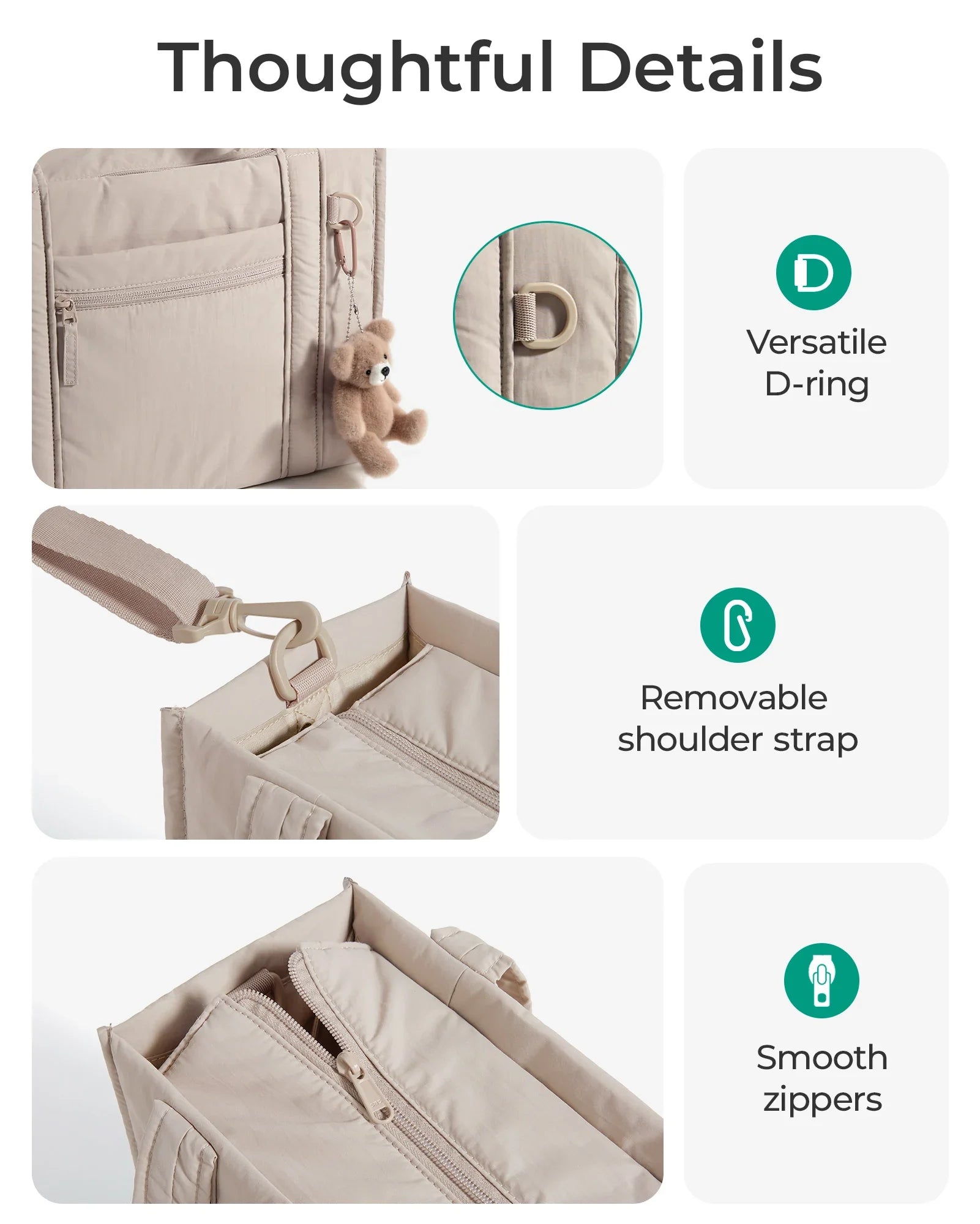Sac Fourre-tout Structuré Polyester Léger