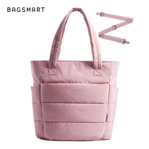 Sac Fourre-tout Matelassé Rose Bandoulière Ajustable