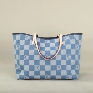 Sac Fourre-tout Décontracté Bleu Motifs Géométriques