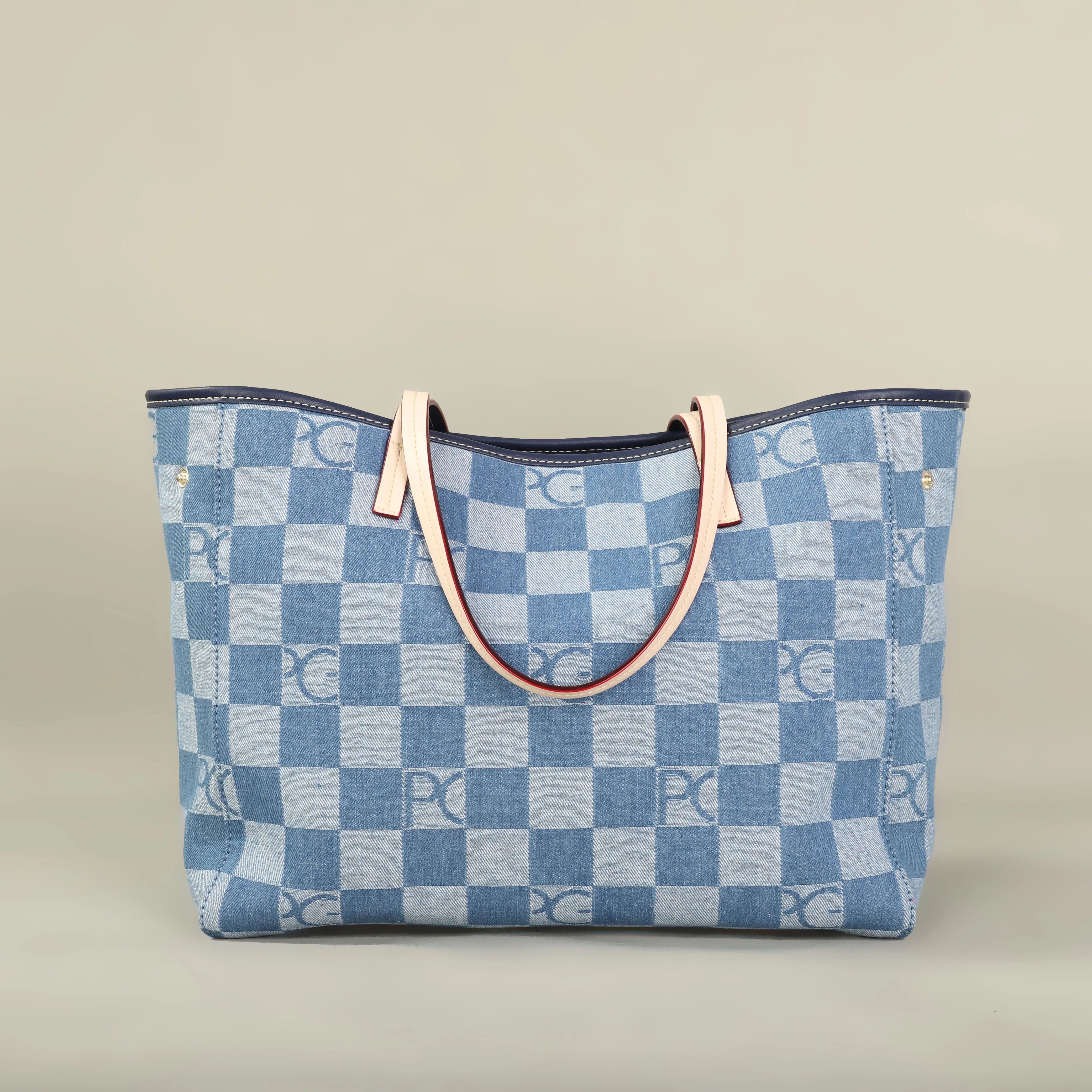 Sac Fourre-tout Décontracté Bleu Motifs Géométriques