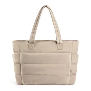 Sac Fourre-tout Rembourré Polyester Beige