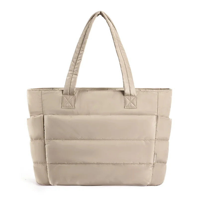Sac Fourre-tout Rembourré Polyester Beige