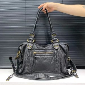 Sac Fourre-tout Moto Effet Cuir Lavé