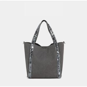 Sac Fourre-tout Canvas Paillettes Chic Femme