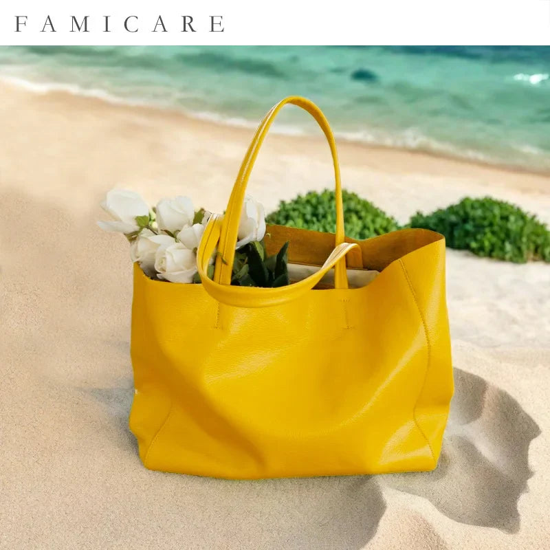Sac Fourre-tout pour Femme Cuir Grainé
