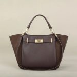 Sac Fourre-tout Géométrique Similicuir Marron