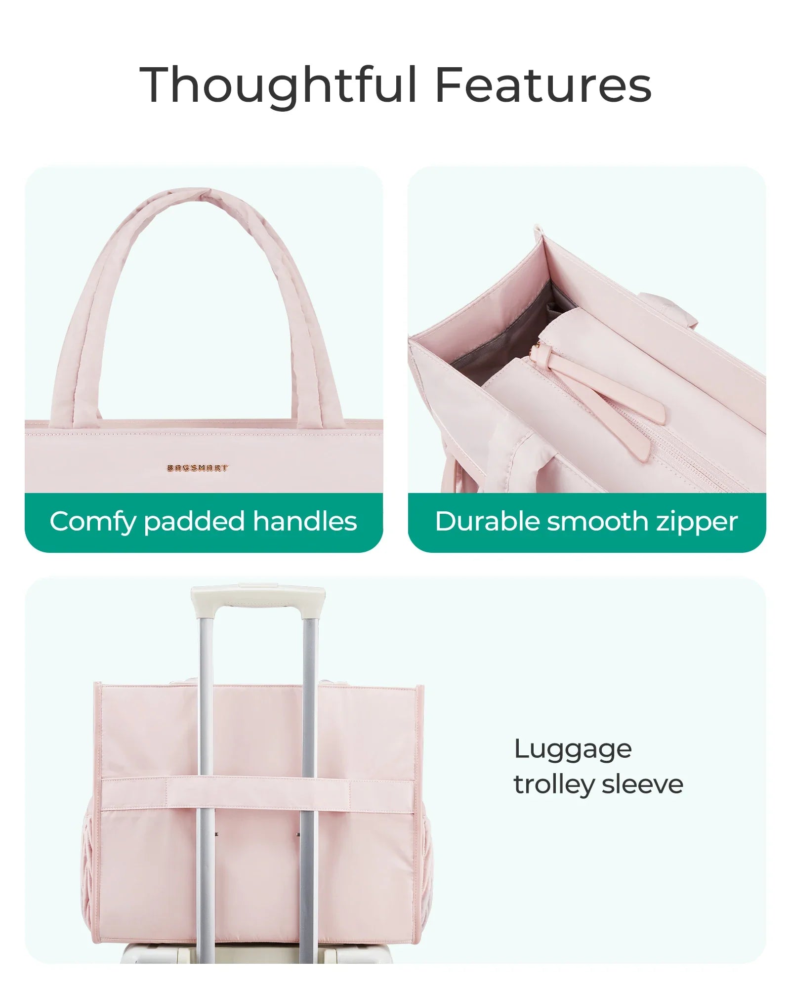 Sac Fourre-tout Polyester Gaufré Zippé