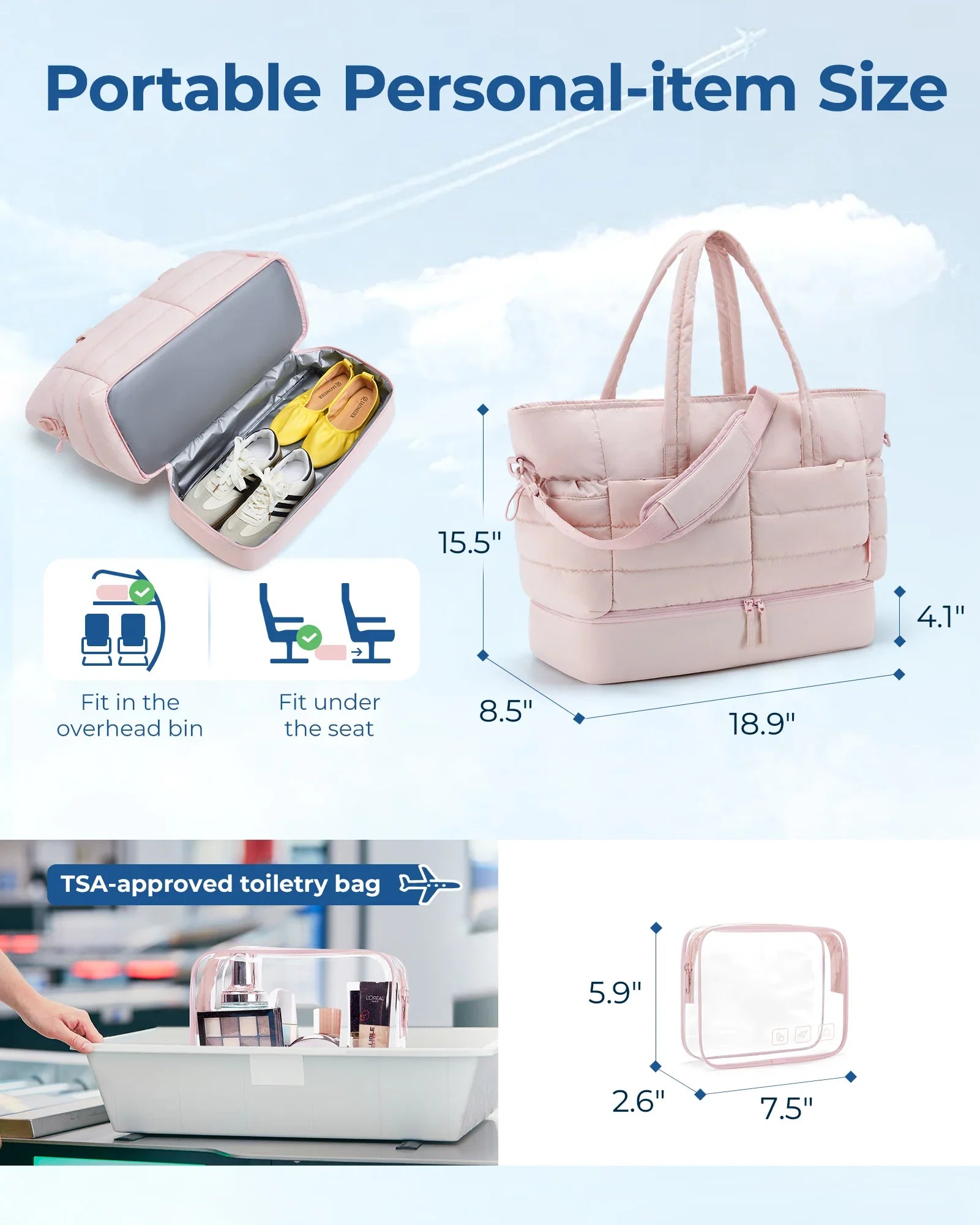 Sac Fourre-tout Escapade Fond Séparé