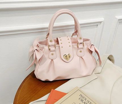 Sac Fourre-tout Rose Similicuir Cœur Doux