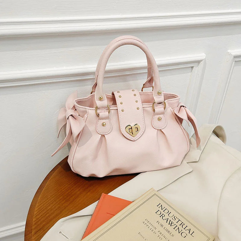 Sac Fourre-tout Rose Similicuir Cœur Doux
