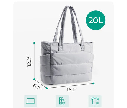 Sac Fourre-tout Rembourré Gris Clair Quotidien