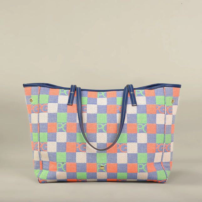 Sac Fourre-tout Rose Géométrique Polyester Doux